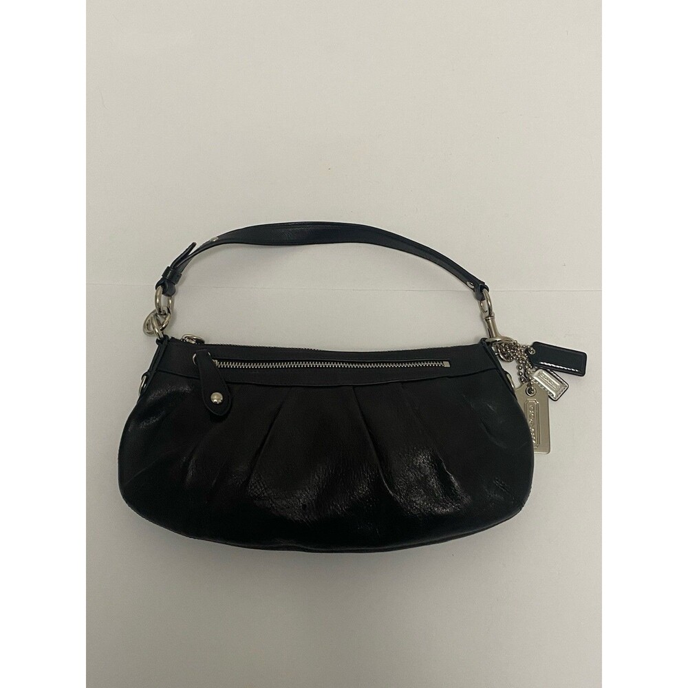 Y2K Coach Madison Small Hobo Shoulder Bag Black Leather Clean 3 Coach Hang Tags